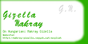 gizella makray business card